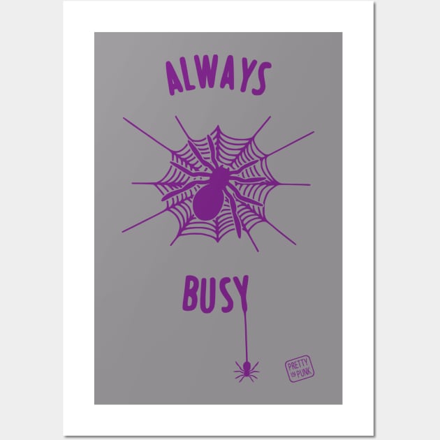 Always Busy Spider Web Wall Art by prettyinpunk